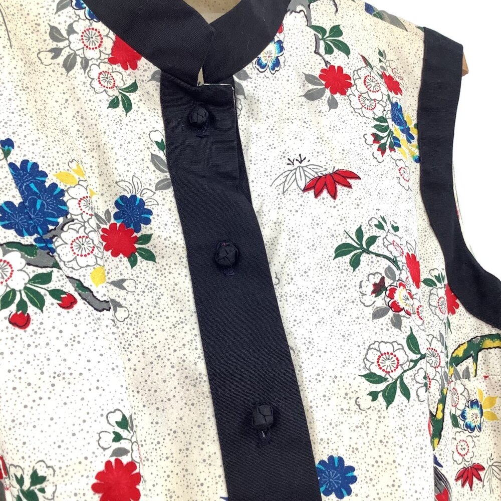 Vintage Sun Fashions Hawaii Floral Sleeveless Button-Down Long Dress Size 10 - Picture 5 of 6